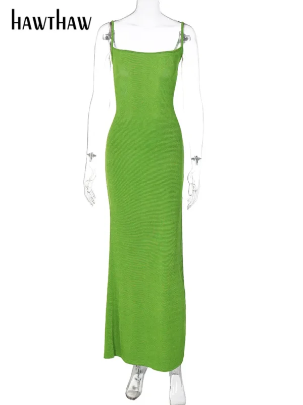 Green prom dress, elegant bodycon streetwear evening summer gown - Image 6