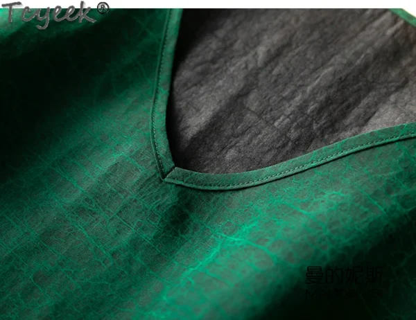 Green prom dress, elegant 100% mulberry silk lace-up summer gown - Image 3