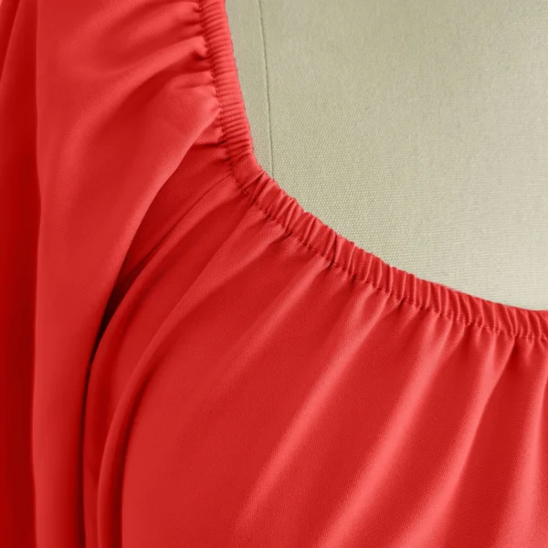 Vintage Sweetheart Sleeve Green A-Line Sundress For Holiday Vacation - Image 4