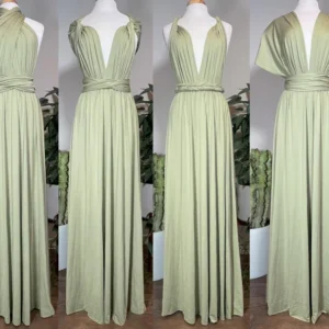 Infinity Green Prom Dress Multiway Wrap Bridesmaid Maxi Dress