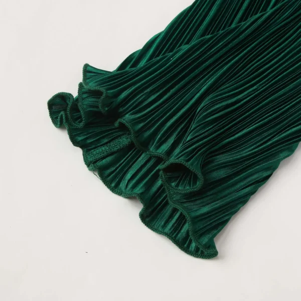 Green Prom Dress Elegant Long Sleeve Bodycon Fall Mini Dress Outfit - Image 5
