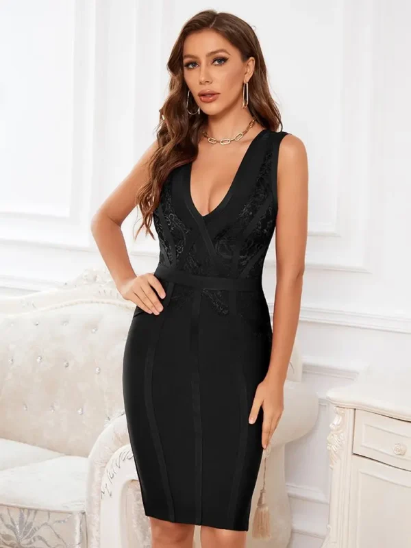 BEAUKEY Green Lace Bandage Dress Sexy Bodycon Party Club - Image 5