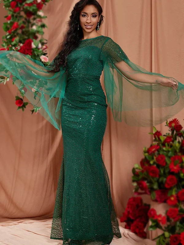 Green Prom Dress Elegant Vintage Formal Birthday Party Gown For Women 2024